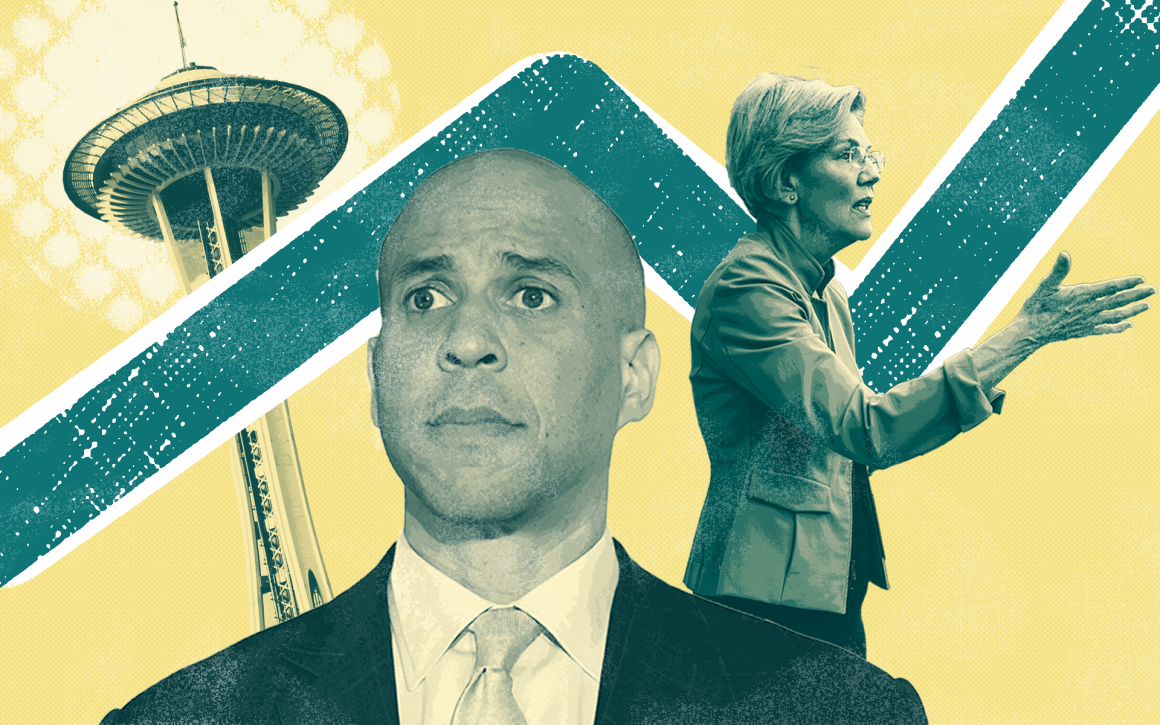 Cory Booker, Elizabeth Warren, the Space Needle.