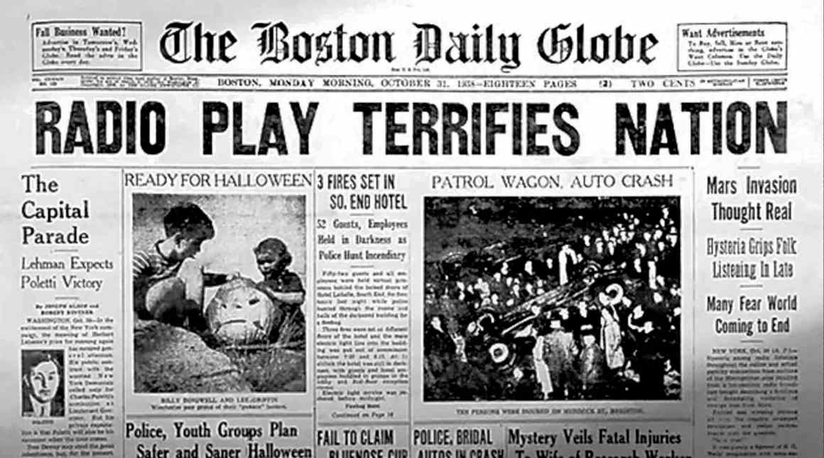 orson welles war of world boston globe