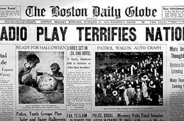 orson welles war of world boston globe