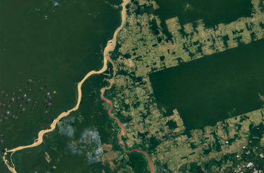 Deforestation around Igarapé Lage, in Rondônia, Brazil.