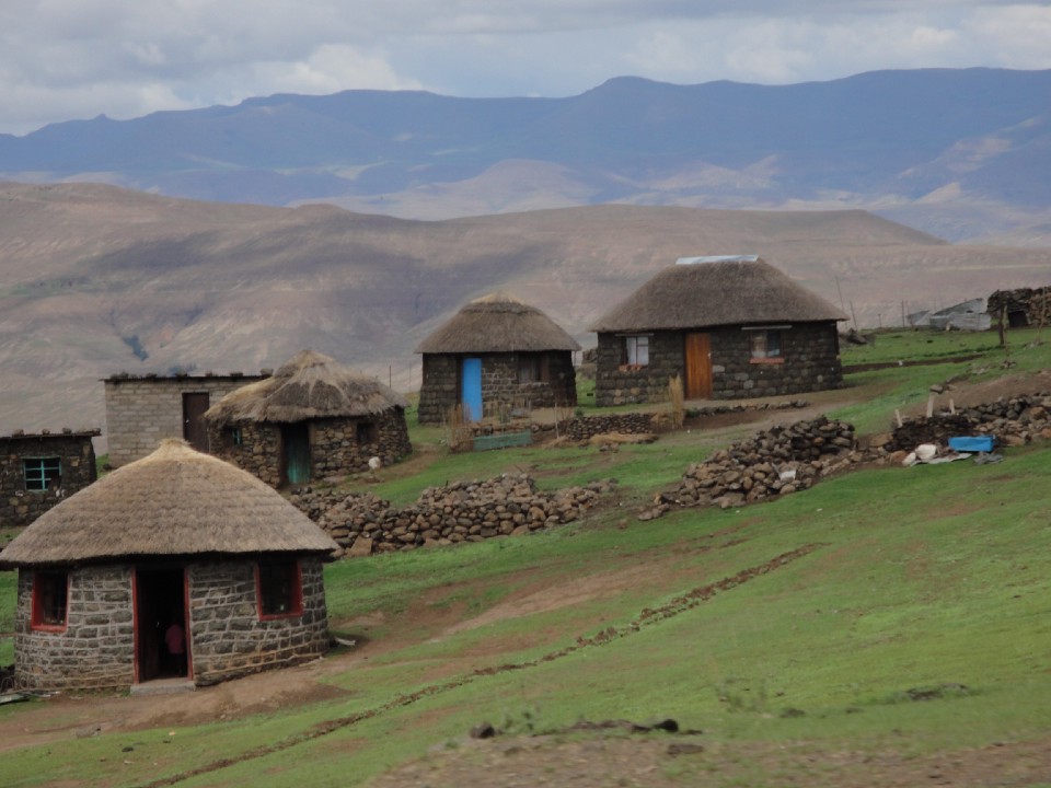 Lesotho mountain village.