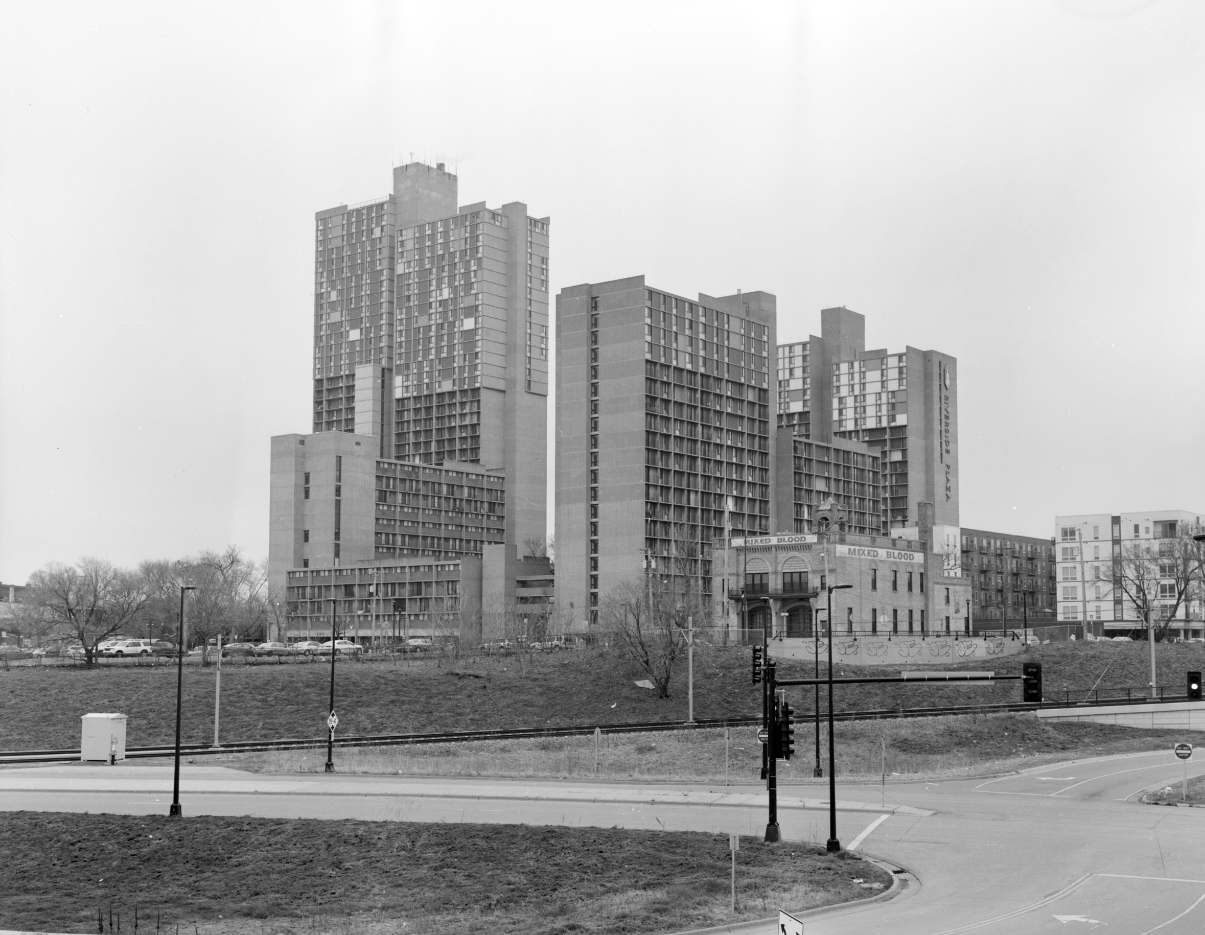 Buildings at Cedar Riverside, home to an almost entirely Somali community in Minneapolis.