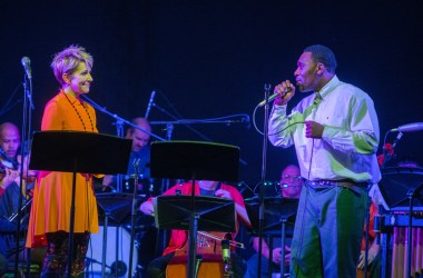 Joe Wilson sings with Joyce DiDonato.