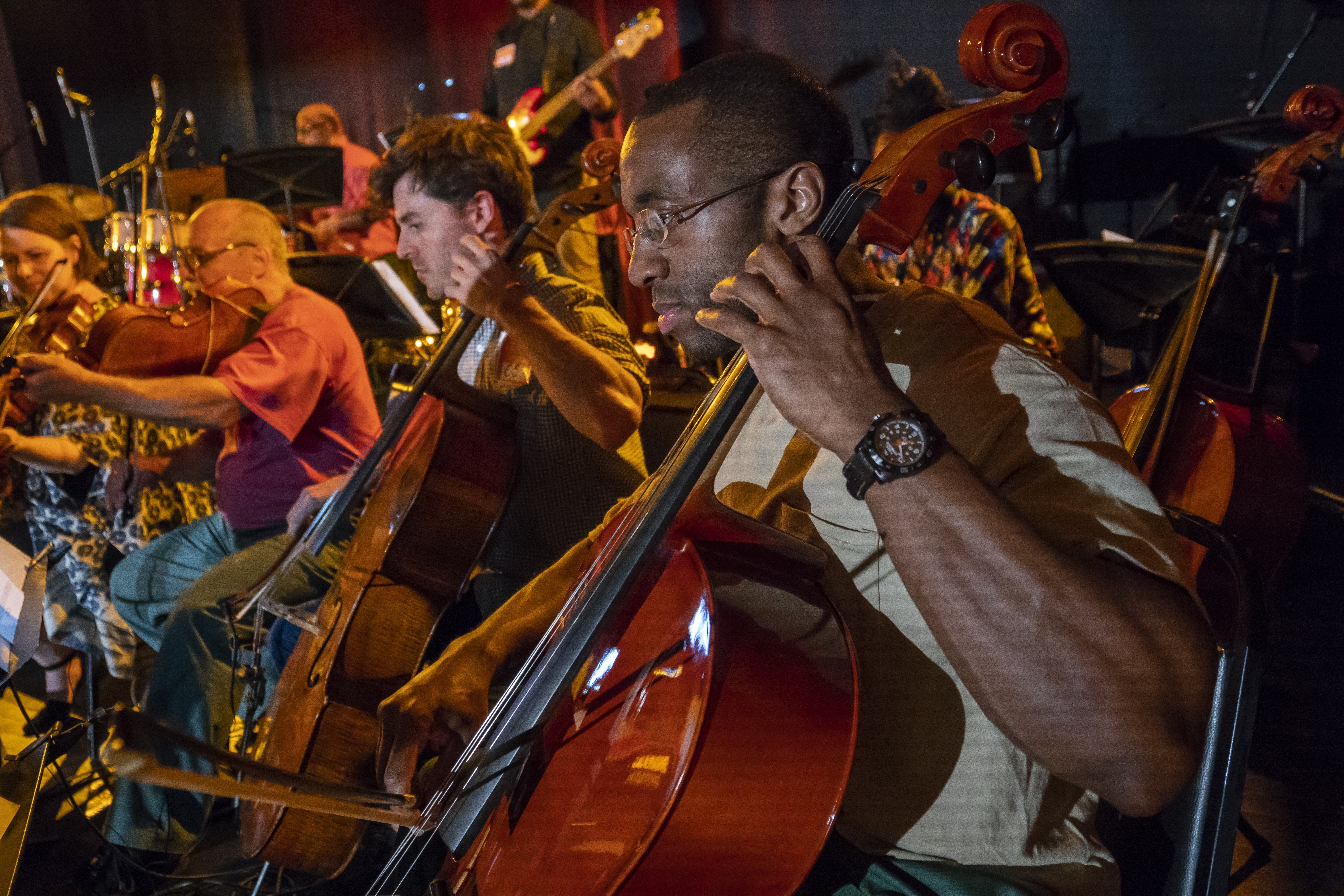 Alex Martinez performs on the cello.