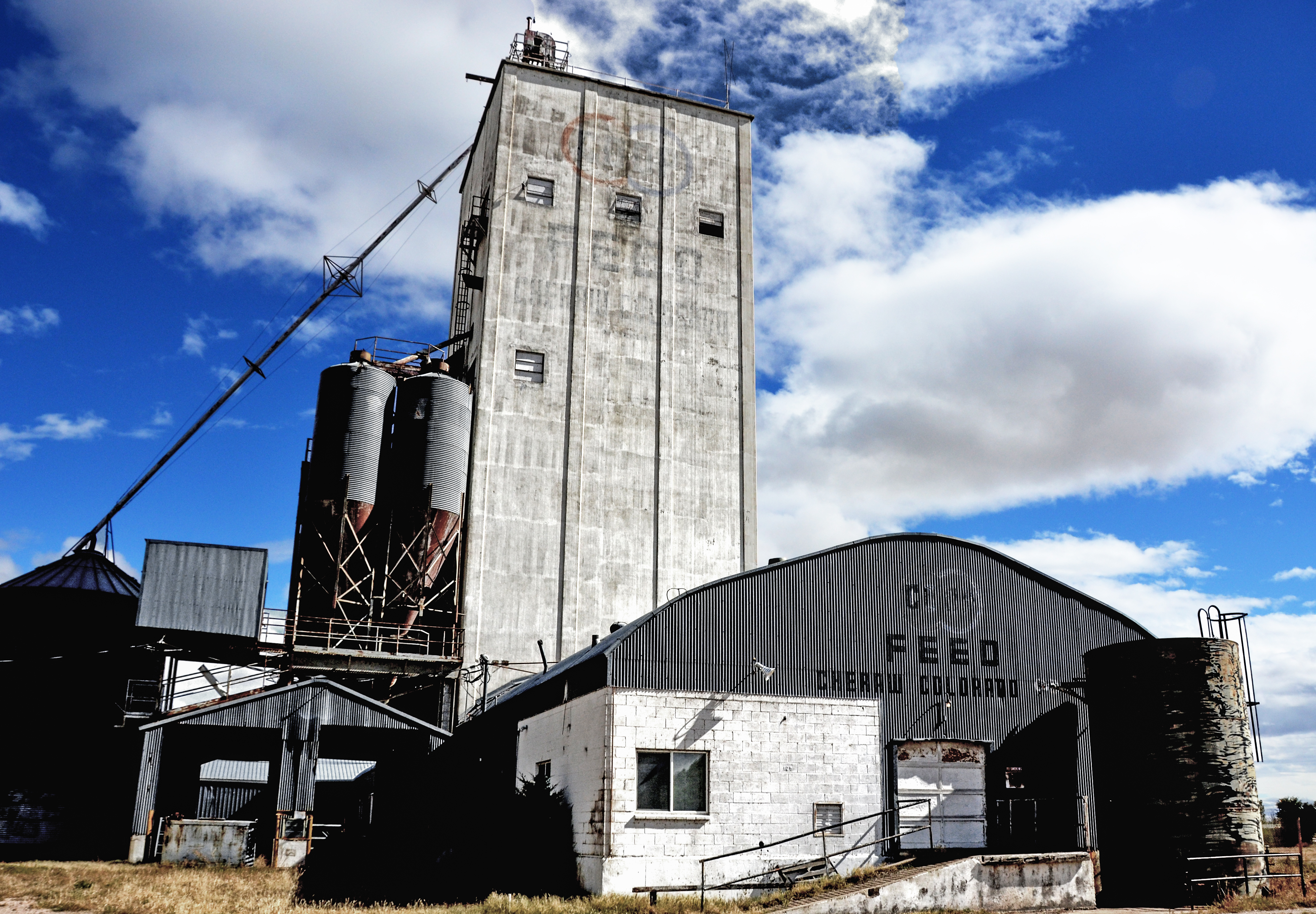 An old grain elevator in Cheraw, Colorado.