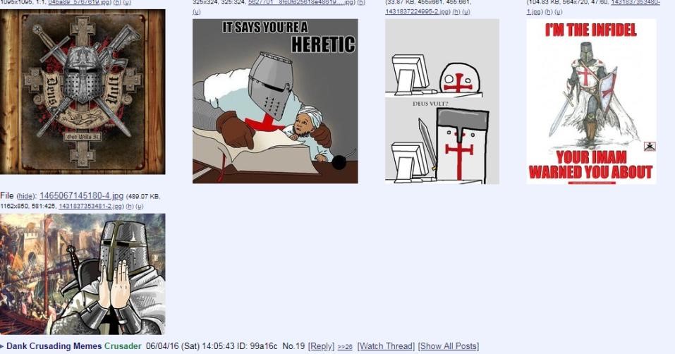 8chan crusader memes immigrants islamophobia notre dame