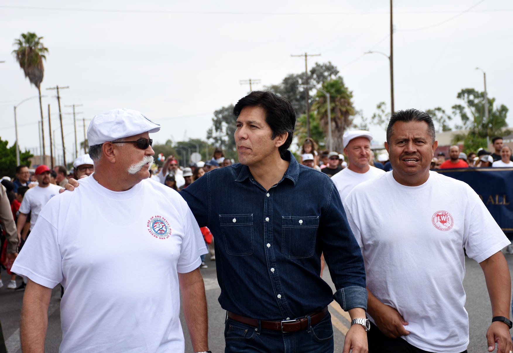 Kevin de León often frames himself as a leader of the resistance movement against President Donald Trump.