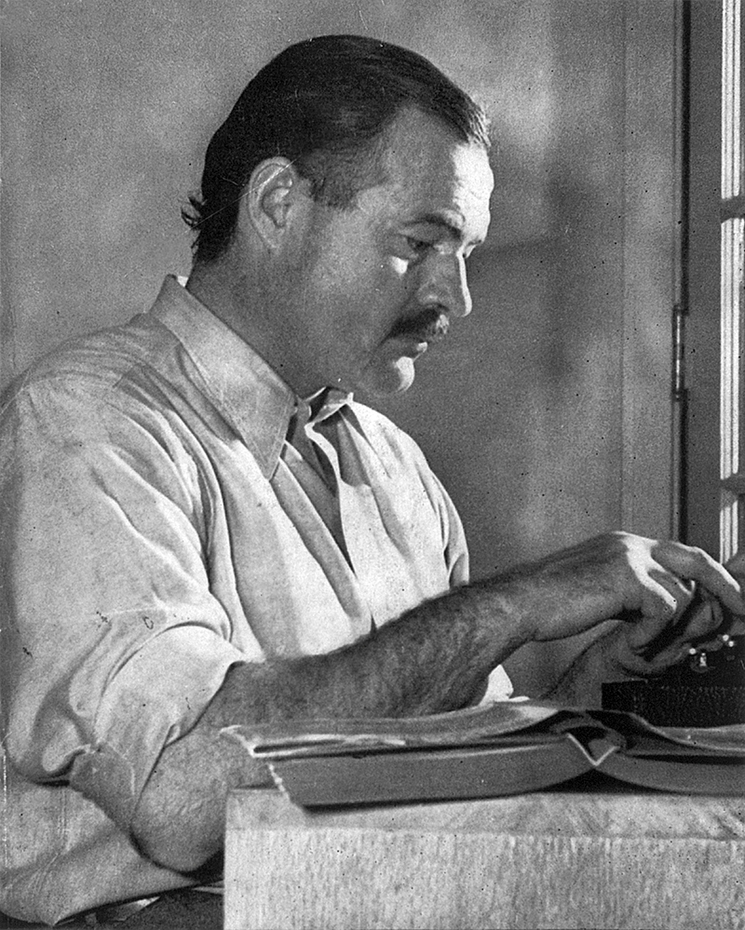 Ernest Hemingway loved his alcohol, but he only imbibed after his work for the day was done.