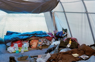 "If you have a tent city like this, at least you can be safe. Nobody understands that. Everybody thinks the tent cities are just a waste of time."