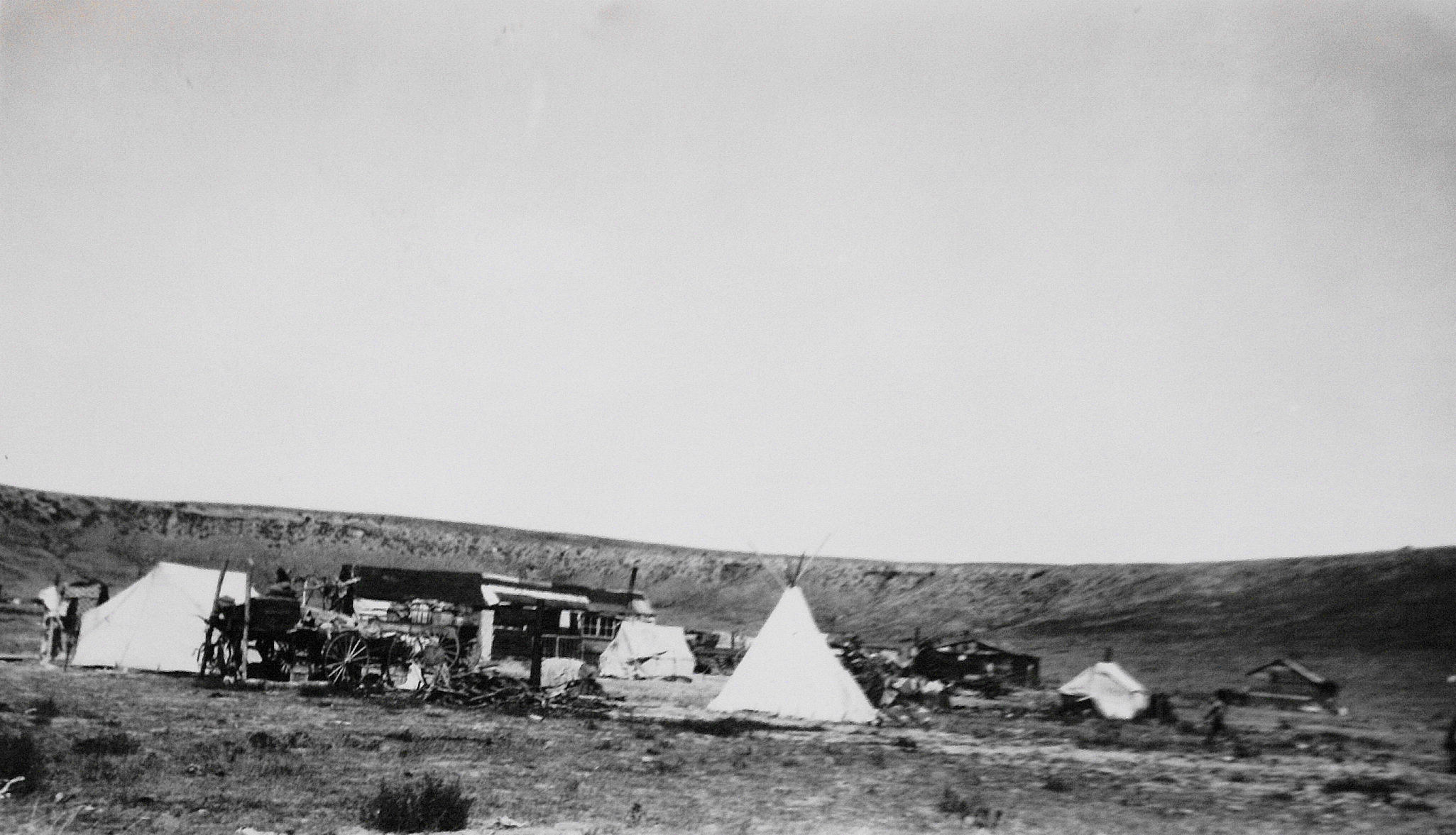 Little Shell Encampment at Hill 57, Great Falls, Montana, in 1934.