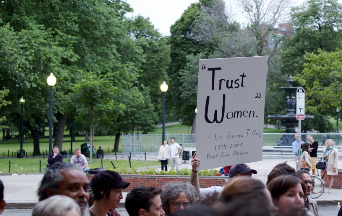 A candlelight vigil held for George Tiller in Boston, Massachusetts, on June 1st, 2009.