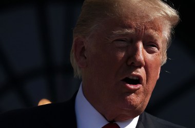 President Donald Trump gives remarks on the economy at the South Lawn of the White House on July 27th, 2018.