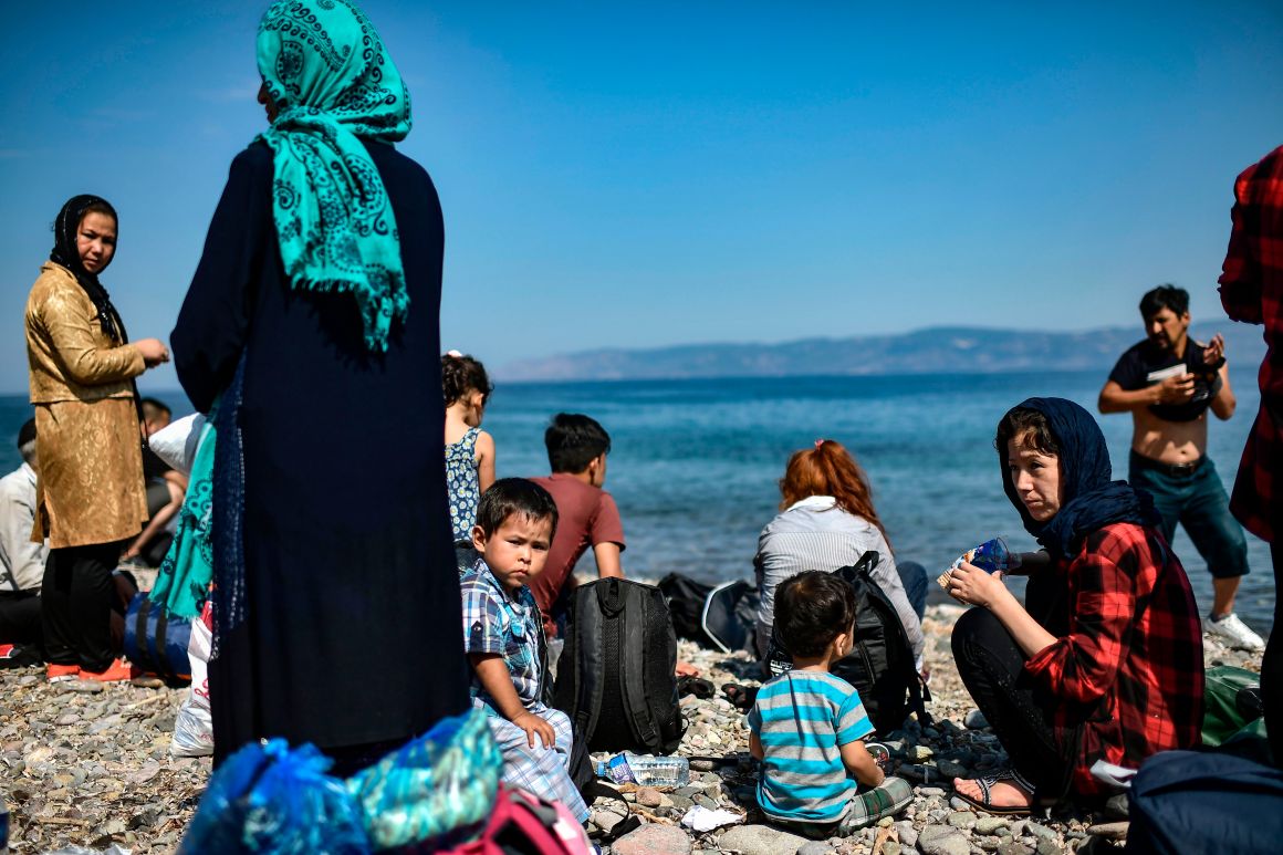 Migrants from Afghanistan arrive on the Greek island of Lesbos on August 6th, 2018, after crossing the Aegean Sea from Turkey on a dinghy. More than 1,500 refugees and migrants have died trying to cross the Mediterranean Sea to Europe in the first seven months of the year, according to the United Nations.