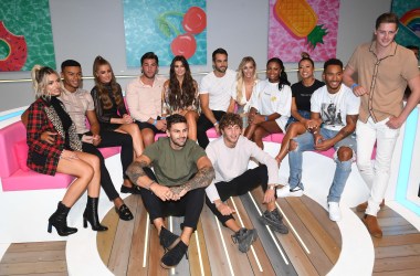 Megan Barton Hanson, Wes Nelson, Georgia Steel, Dani Dyer, Jack Fincham, Laura Anderson, Paul Knops, Samira Mighty, Josh Denzel, Kaz Crossley, and Alex George during the Love Island Live photocall at ICC Auditorium on August 10th, 2018, in London, England.