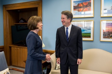 Supreme Court Nominee Brett Kavanaugh meets with Senator Susan Collins in her office on Capitol Hill on August 21st, 2018, in Washington, D.C.