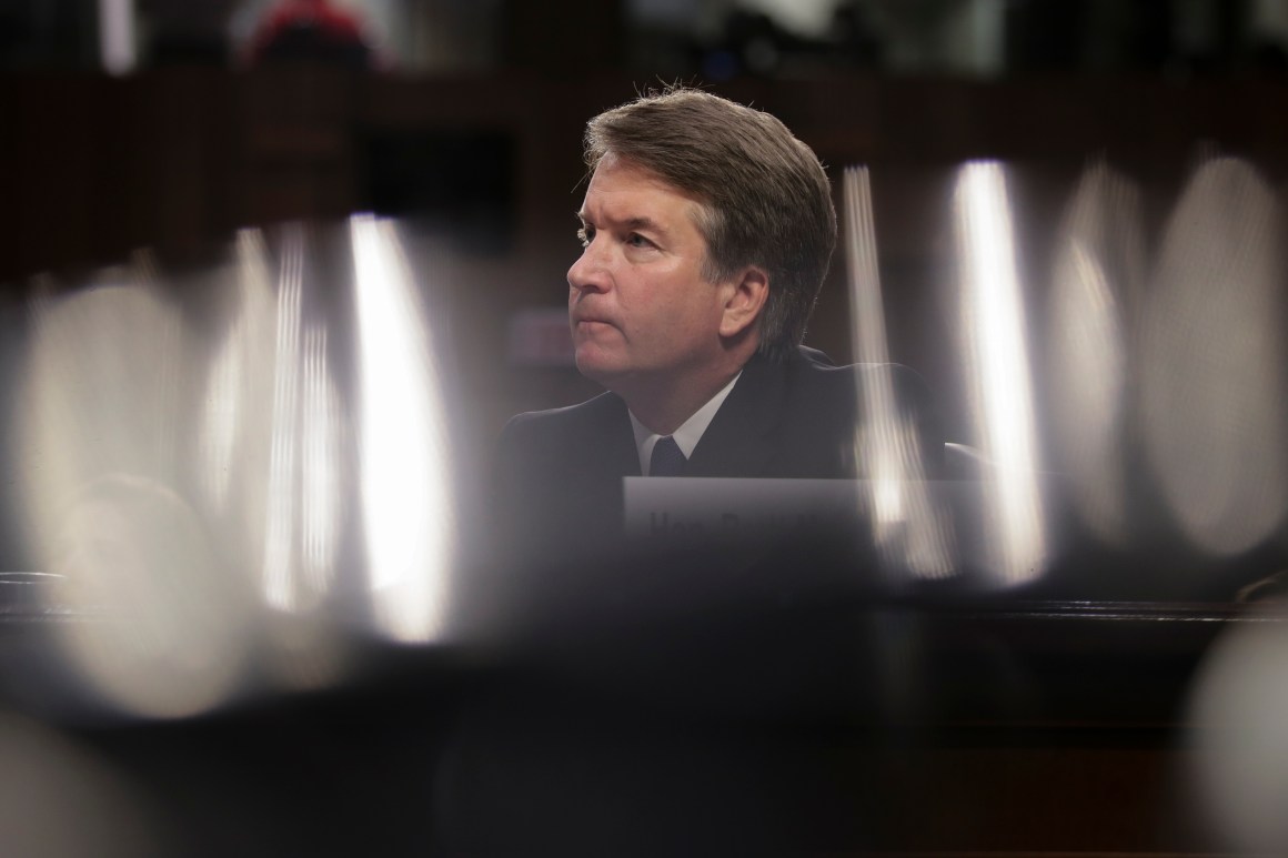 Brett Kavanaugh listens to opening statements during his Supreme Court confirmation hearing on September 4th, 2018, in Washington, D.C.