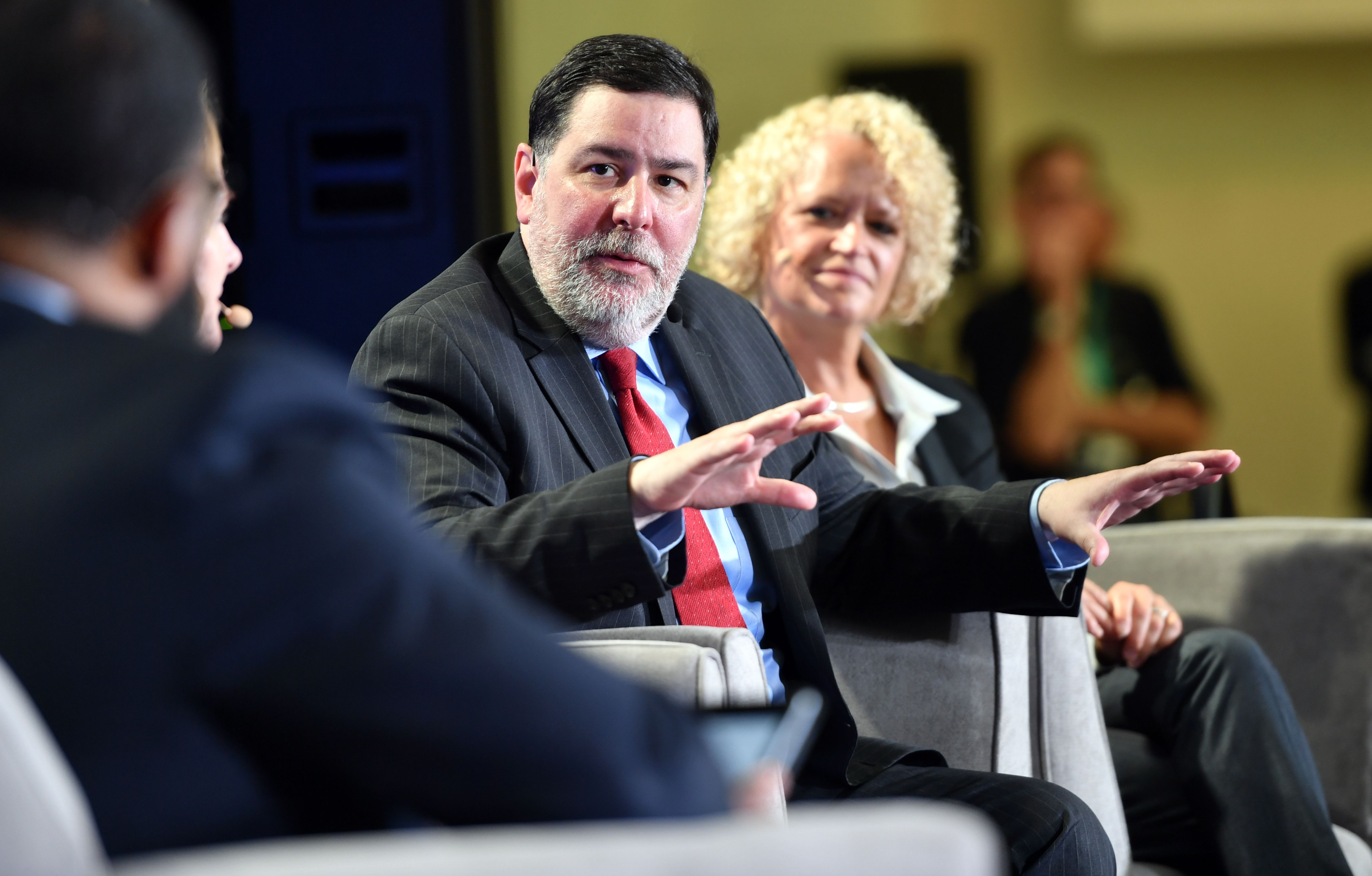 Pittsburgh Mayor Bill Peduto speaks during a panel discussion at the C40 Cities 