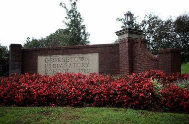 The entrance to Georgetown Preparatory School in Bethesda, Maryland.