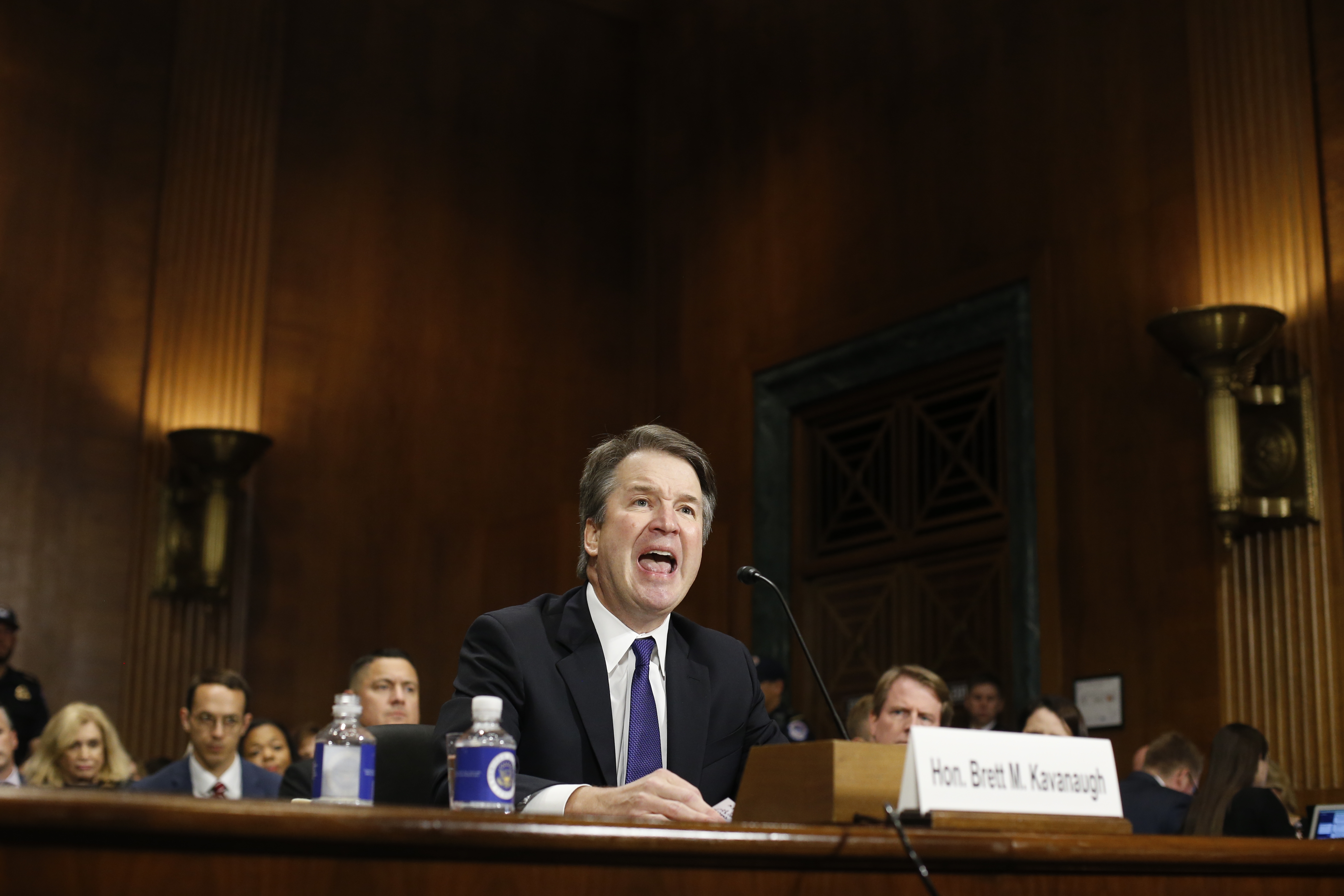 Supreme Court nominee Judge Brett Kavanaugh speaks before the Senate Judiciary Committee after Dr. Christine Blasey Ford testified on September 27th, 2018, in Washington, D.C.