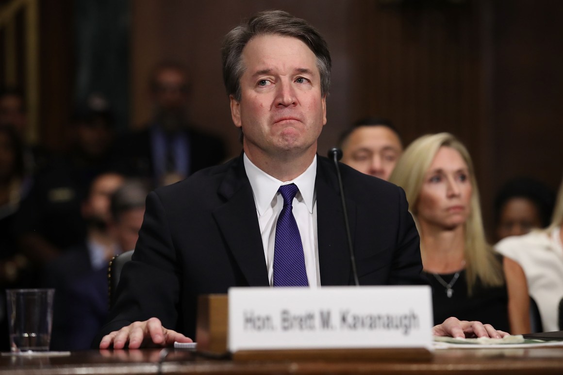 Judge Brett Kavanaugh testifies to the Senate Judiciary Committee during his Supreme Court confirmation hearing in the Dirksen Senate Office Building on Capitol Hill on September 27th, 2018, in Washington, DC.