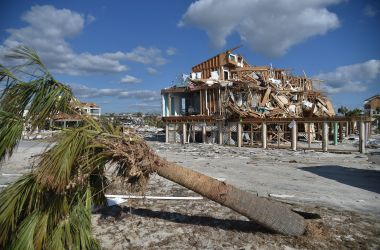 A view of the damaged caused by Hurricane Michael in Mexico Beach, Florida, on October 13th, 2018.