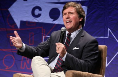 Tucker Carlson speaks onstage during Politicon 2018 at the Los Angeles Convention Center on October 21st, 2018, in Los Angeles, California.