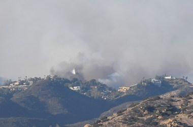 The Woolsey Fire spreads through Porter Ranch, California, on November 9th, 2018.