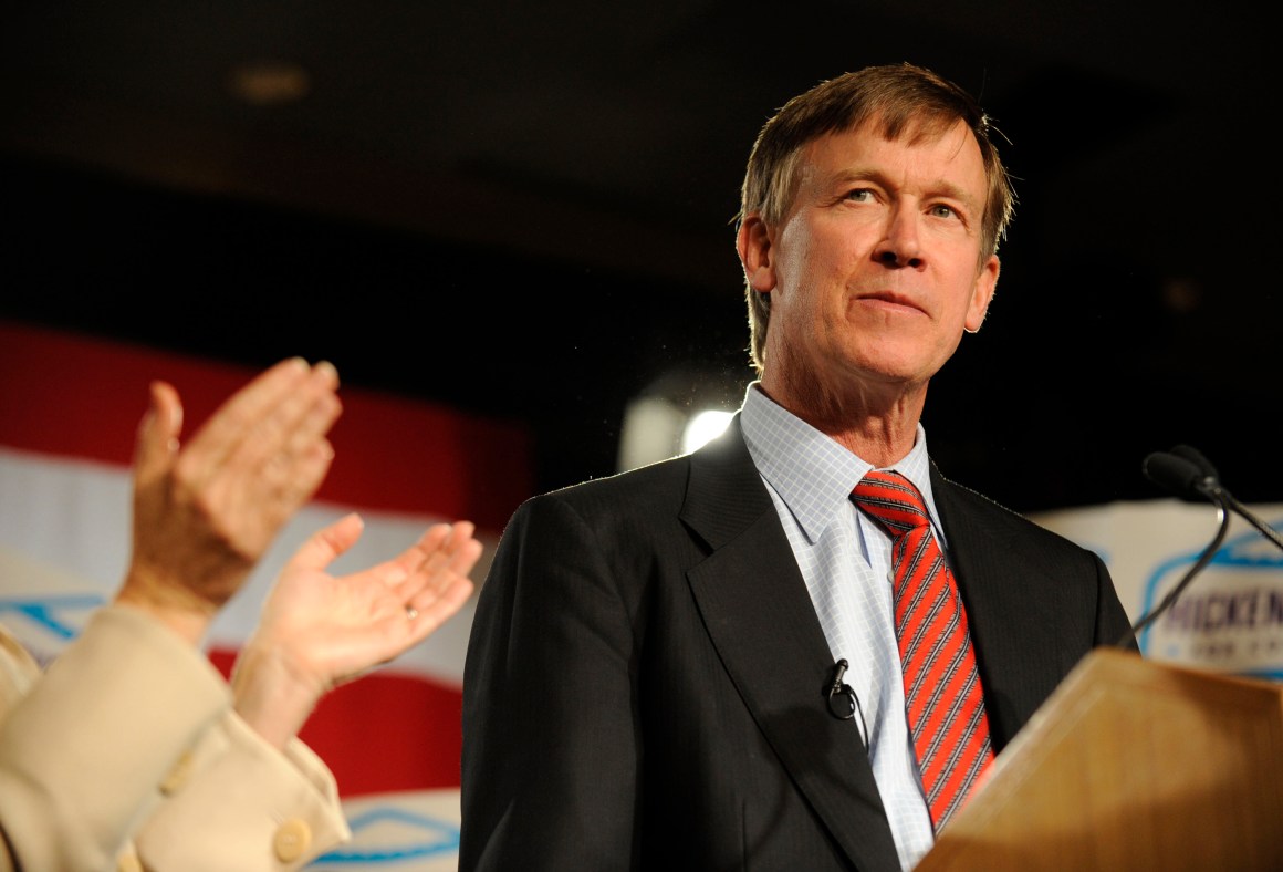 John Hickenlooper, pictured here in 2010.