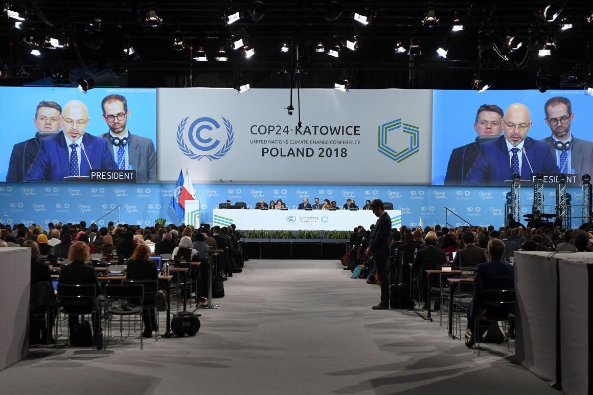 Polish Secretary of State for the Environment Michal Kurtyka speaks during the inaugural session at the 24th Conference of the Parties to the United Nations Framework Convention on Climate Change summit on December 2nd, 2018, in Katowice, Poland.