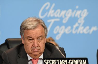 The United Nations Secretary-General Antonio Guterres attends a session at the COP24 summit on climate change in Katowice, Poland, on December 4th, 2018.