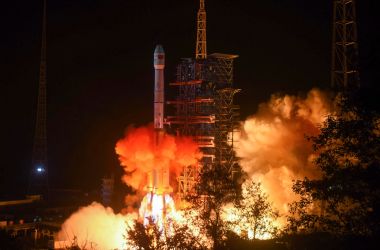 A Long March 3B rocket lifts off from the Xichang launch center in Xichang in China's southwestern Sichuan province early on December 8th, 2018.