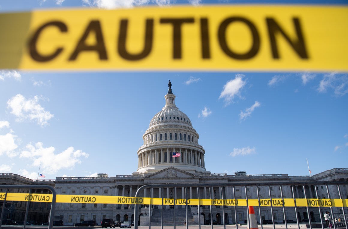 The U.S. Capitol is seen ahead of a possible partial government shutdown in Washington, D.C., on December 21st, 2018.