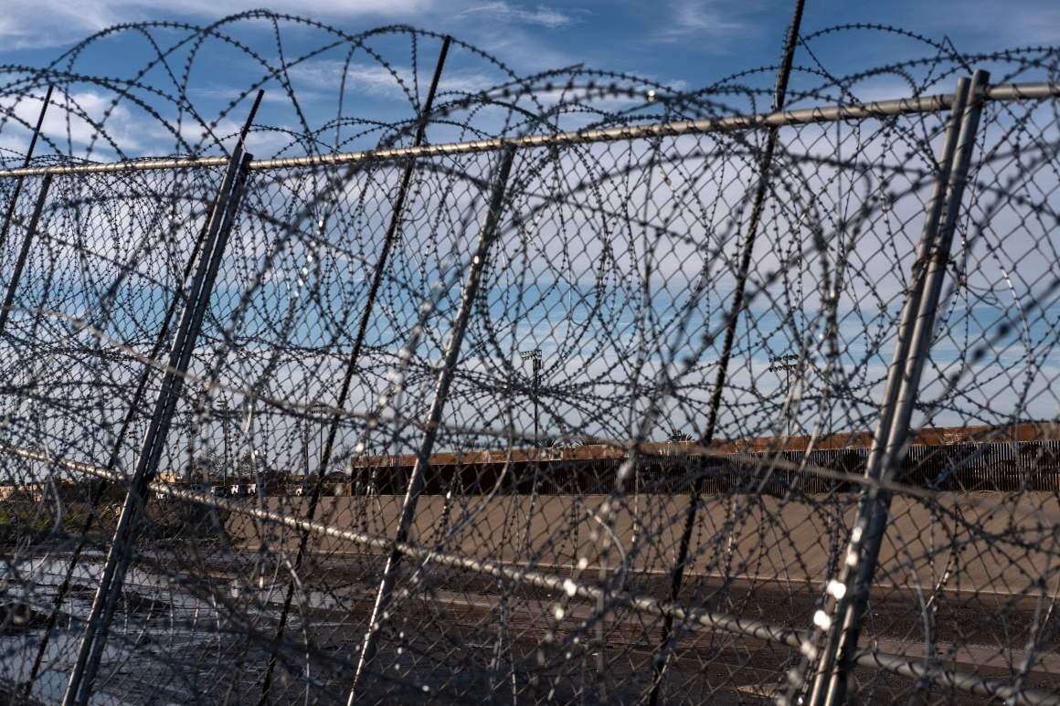 A section of the U.S.–Mexico border at the Tijuana River fence is seen from Tijuana, in Baja California state, Mexico, on January 8th, 2019.