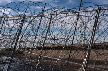 A section of the U.S.–Mexico border at the Tijuana River fence is seen from Tijuana, in Baja California state, Mexico, on January 8th, 2019.