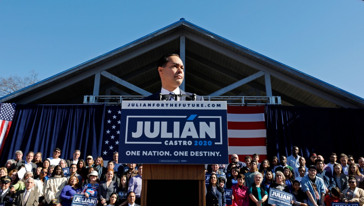 Julian Castro, former secretary of U.S. Department of Housing and Urban Development and San Antonio mayor, announces his candidacy for president in 2020.