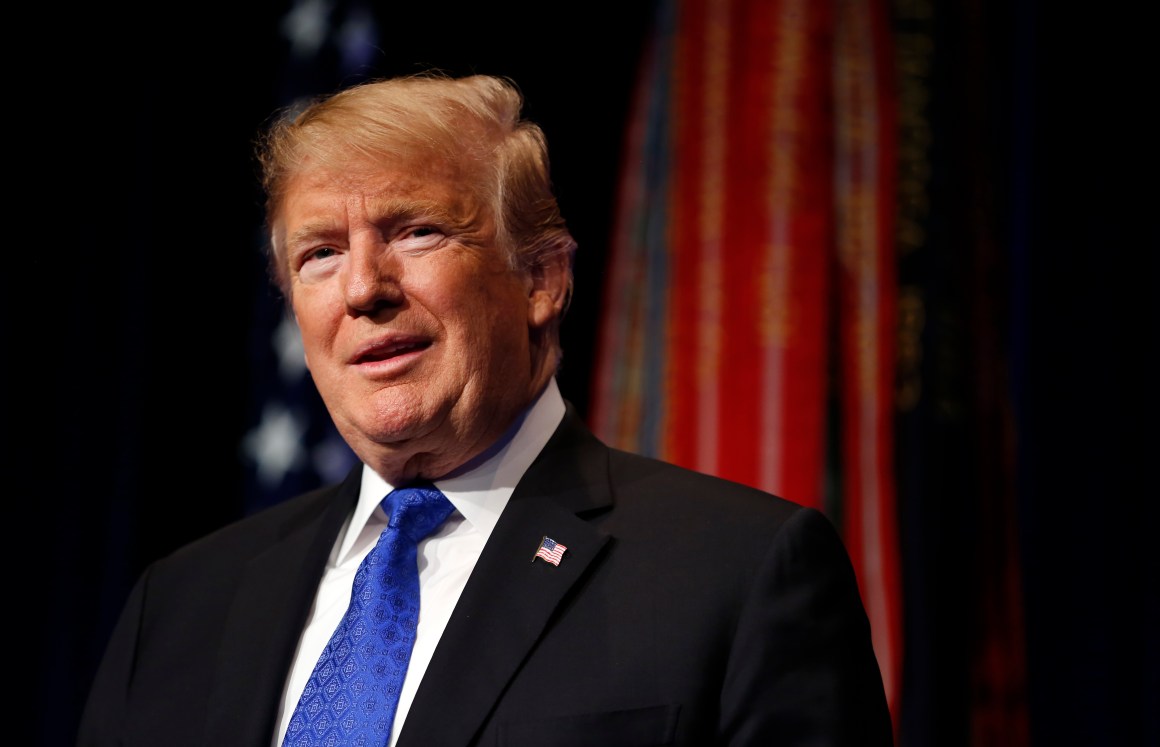 President Donald J. Trump at the Pentagon in Arlington, Virginia, on January 17th, 2019.