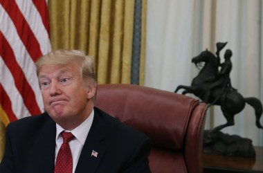 U.S. President Donald Trump speaks during a meeting with Chinese Vice Premier Liu He, in the Oval Office at the White House on January 31st, 2019, in Washington, D.C.