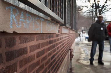 A police officer stands guard in front of R. Kelly's recording studio in the West Loop as city inspectors go through the property on January 16th, 2019, in Chicago, Illinois. A judge granted the city permission to inspect the property last week because the city suspected people may be living in the studio, which was not zoned for residential use. Kelly has faced increased scrutiny lately after allegations of sexual abuse against young girls were raised on the Lifetime docuseries Surviving R. Kelly.