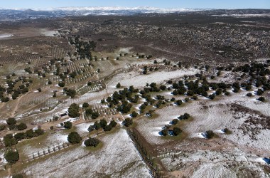 A winter storm left cold temperatures, heavy rains and even snow on the mountains of Baja California State and other parts of northwestern Mexico, pictured here on February 22nd, 2019.