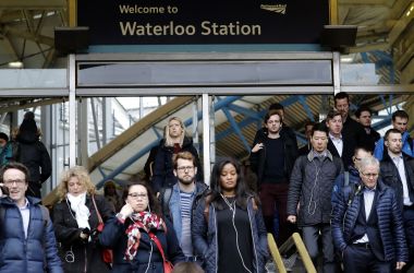 Commuters walk at Waterloo station in central London on March 6th, 2019, a day after a suspicious package was found at the station.