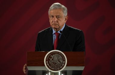 Mexican President Andrés Manuel López Obrador speaks during his daily morning press conference at the National Palace in Mexico City on March 26th, 2019.