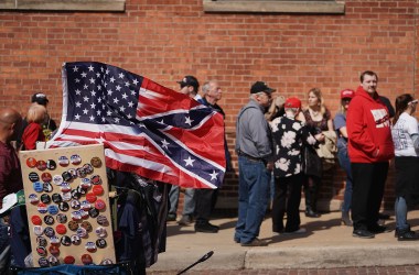 Supporters wait in line before the start of a rally with President Donald Trump at the Van Andel Arena on March 28th, 2019, in Grand Rapids, Michigan.