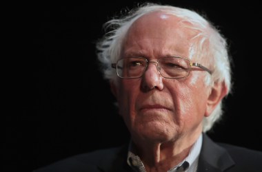 Senator Bernie Sanders (I-VT) at a campaign rally in Fairfield, Iowa, on April 6th, 2019.