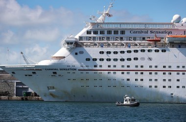 The Carnival Sensation cruise ship is seen at Port Miami on April 18th, 2019, in Miami, Florida. Reports indicate that Carnival Corporation repeatedly broke environmental laws even during its first year of being on probation after being convicted of systematically violating environmental laws.