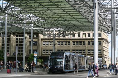 An electric bus in France.