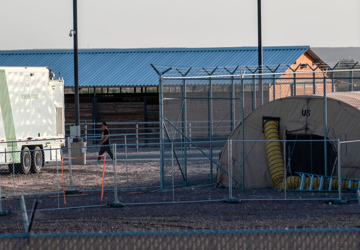 A temporary facility set up to hold immigrants is pictured at a U.S. Border Patrol Station in Clint, Texas, on June 21st, 2019. Lawyers who toured the facility said they witnessed inhumane conditions there.