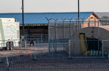 A temporary facility set up to hold immigrants is pictured at a U.S. Border Patrol Station in Clint, Texas, on June 21st, 2019. Lawyers who toured the facility said they witnessed inhumane conditions there.