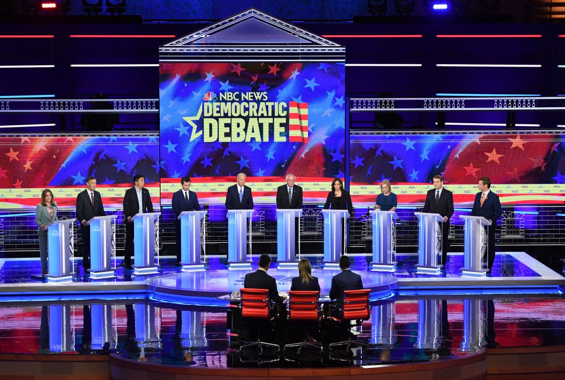 The second night of the Democratic debate in Miami, Florida, last month.