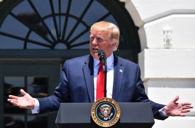 President Donald Trump takes part in the Third Annual Made in America Product Showcase on the South Lawn at the White House in Washington, D.C., on July 15th, 2019.