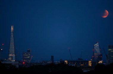 A lunar eclipse over London.